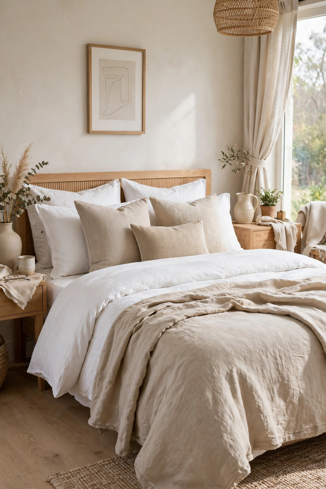 Bedroom makeover with a new bedding set