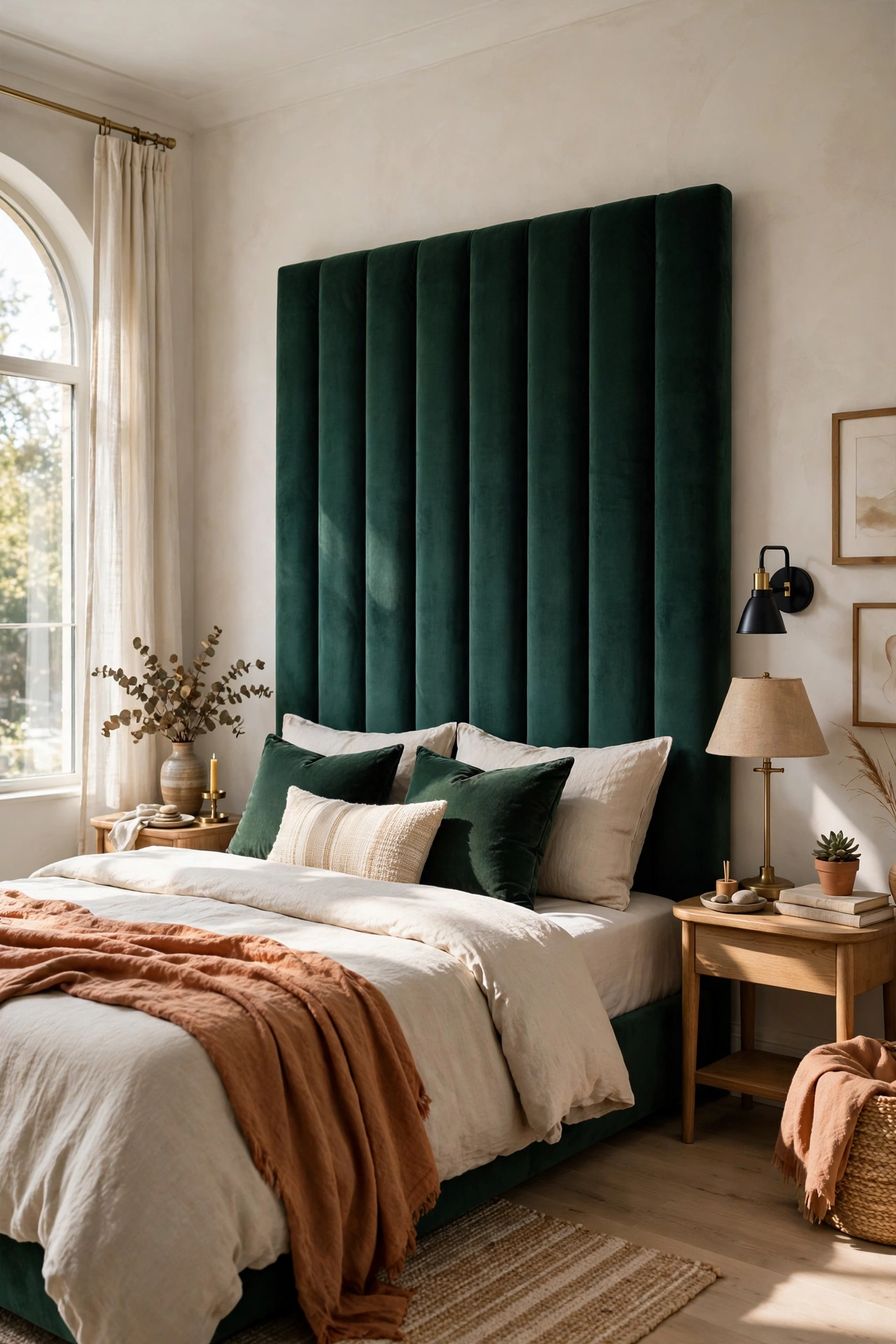 Bedroom makeover with a statement headboard