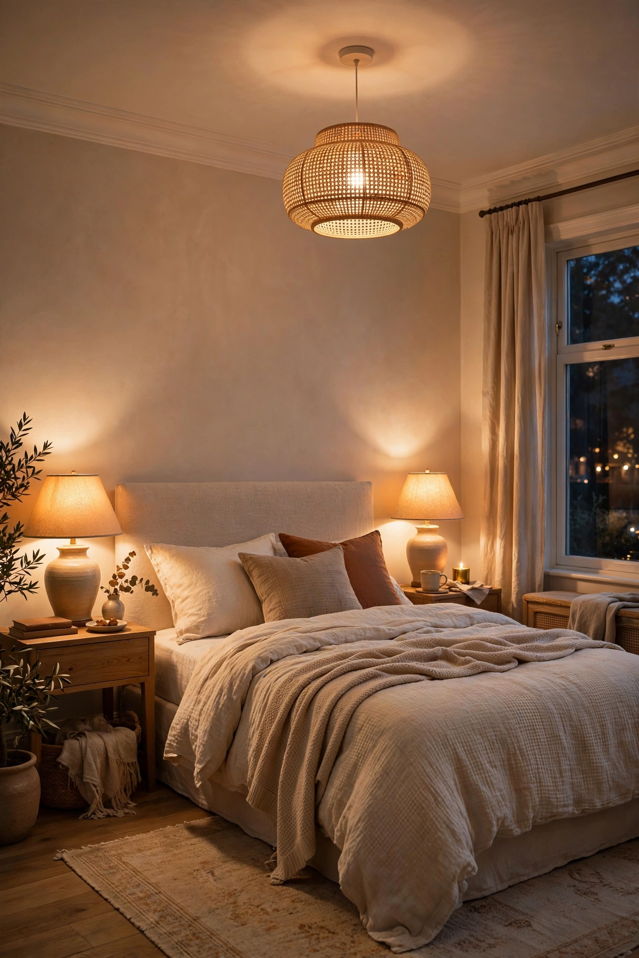 Bedroom makeover with upgraded lighting