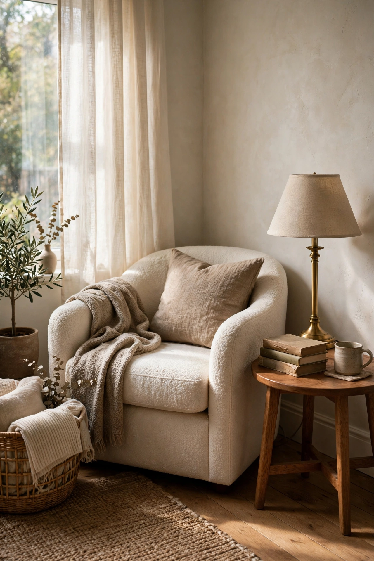 Cozy apartment with a reading nook