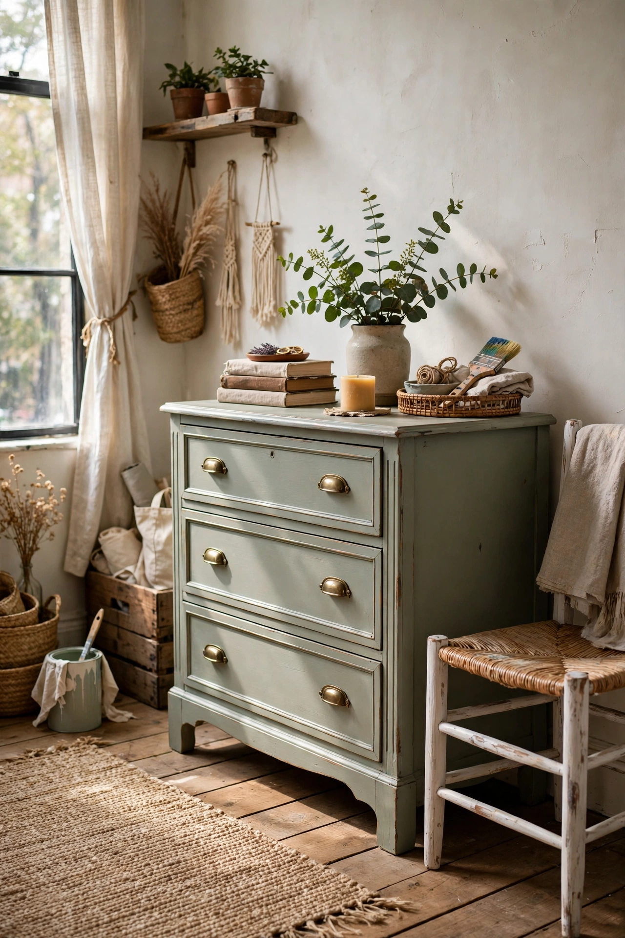 DIY apartment with upcycled furniture