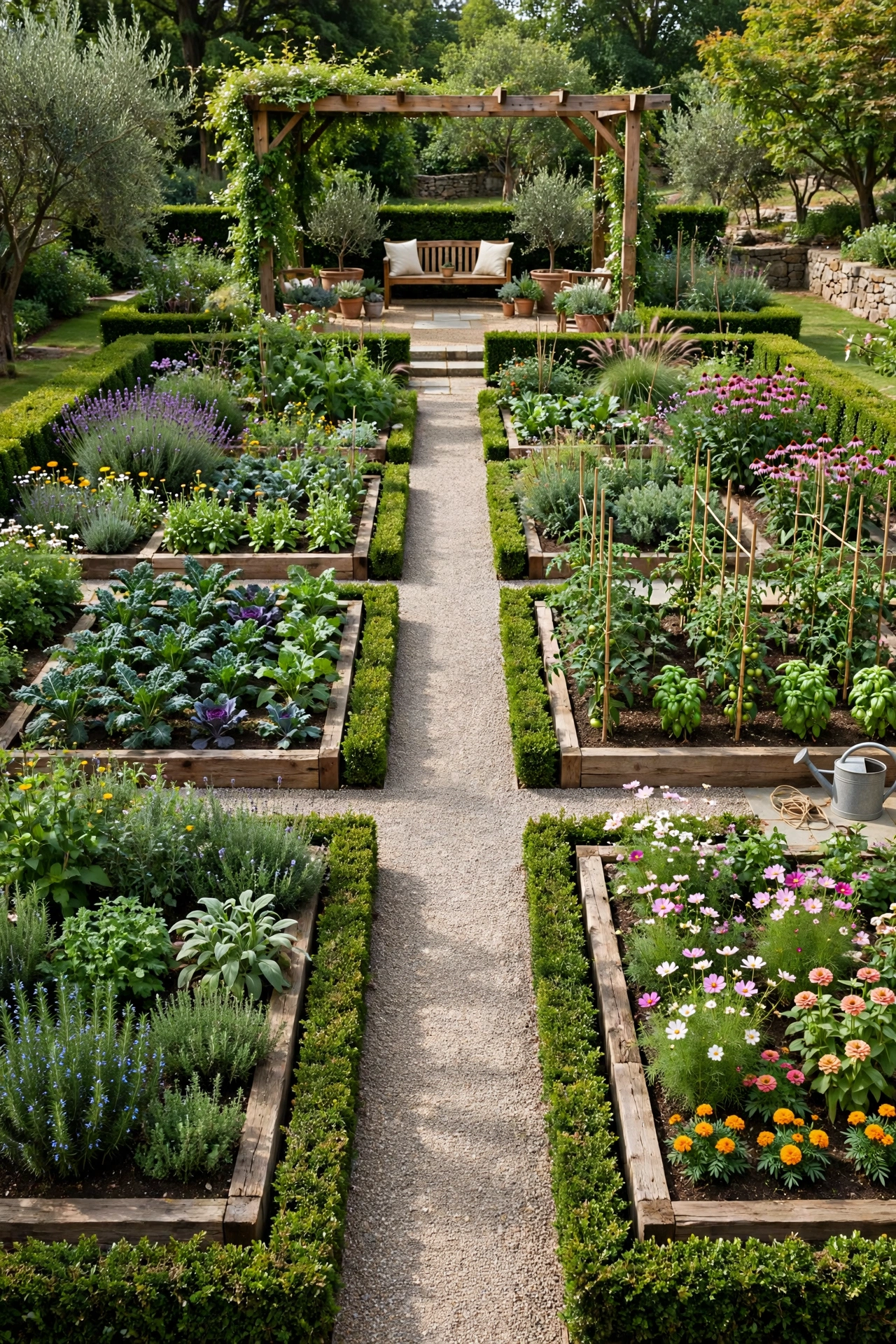 Garden with a planned layout