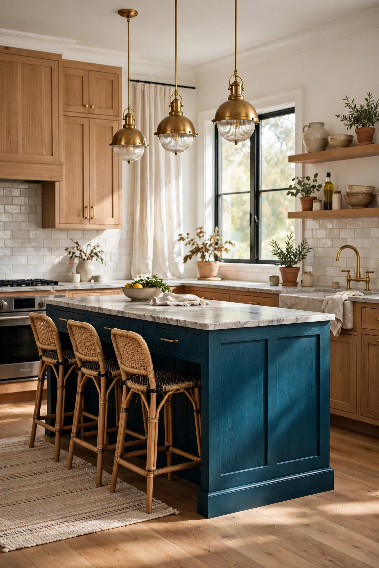 Kitchen with a statement island