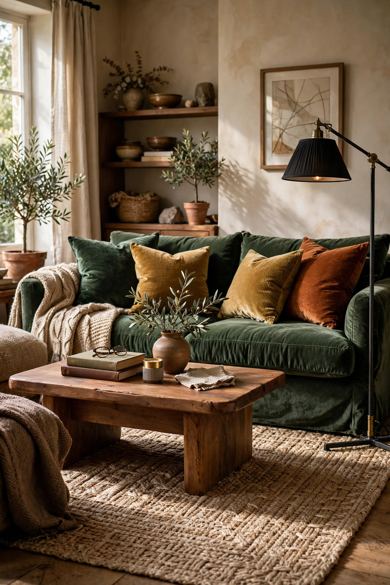 Living room with layered textures