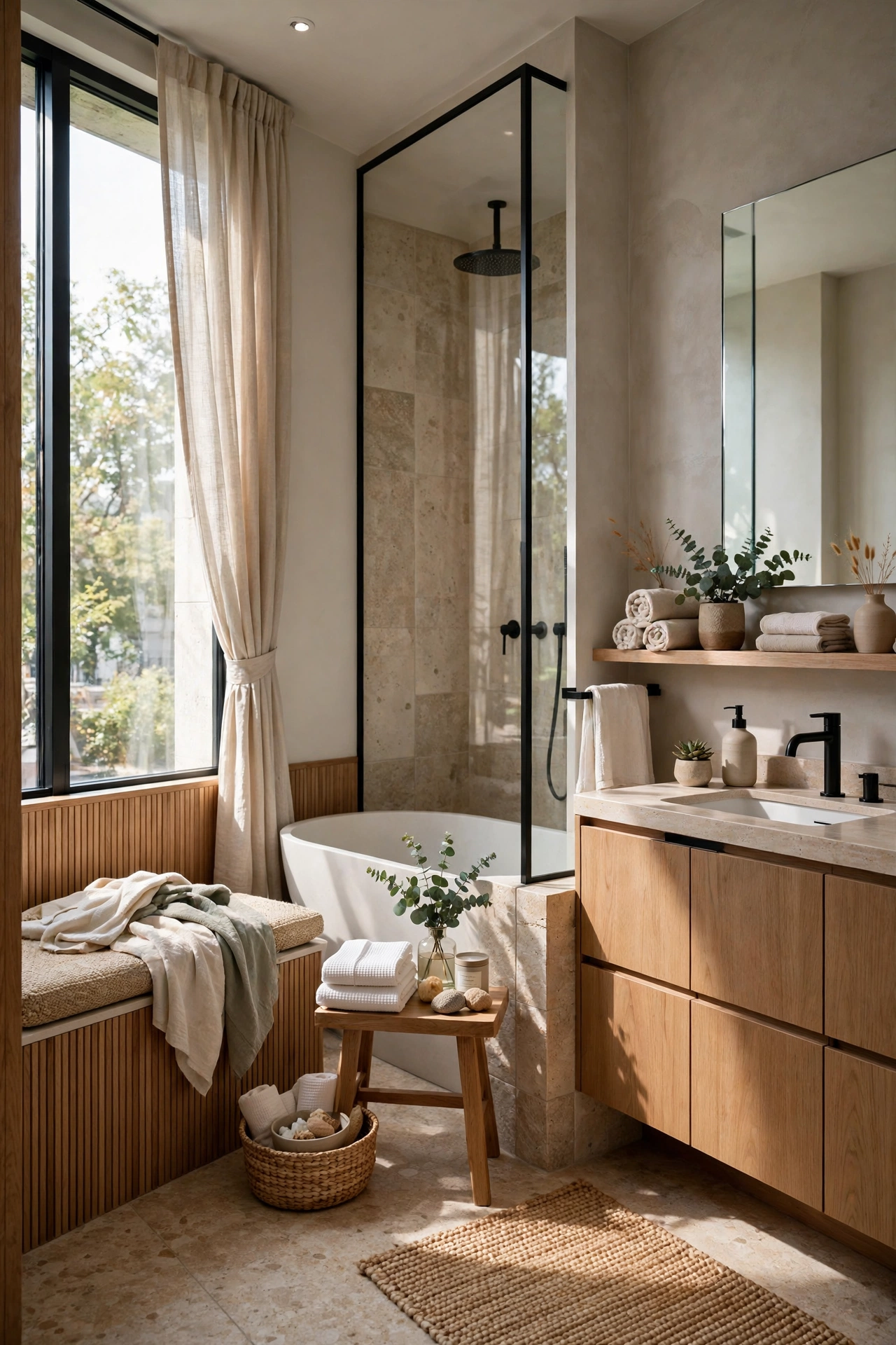 Modern apartment with an upgraded bathroom