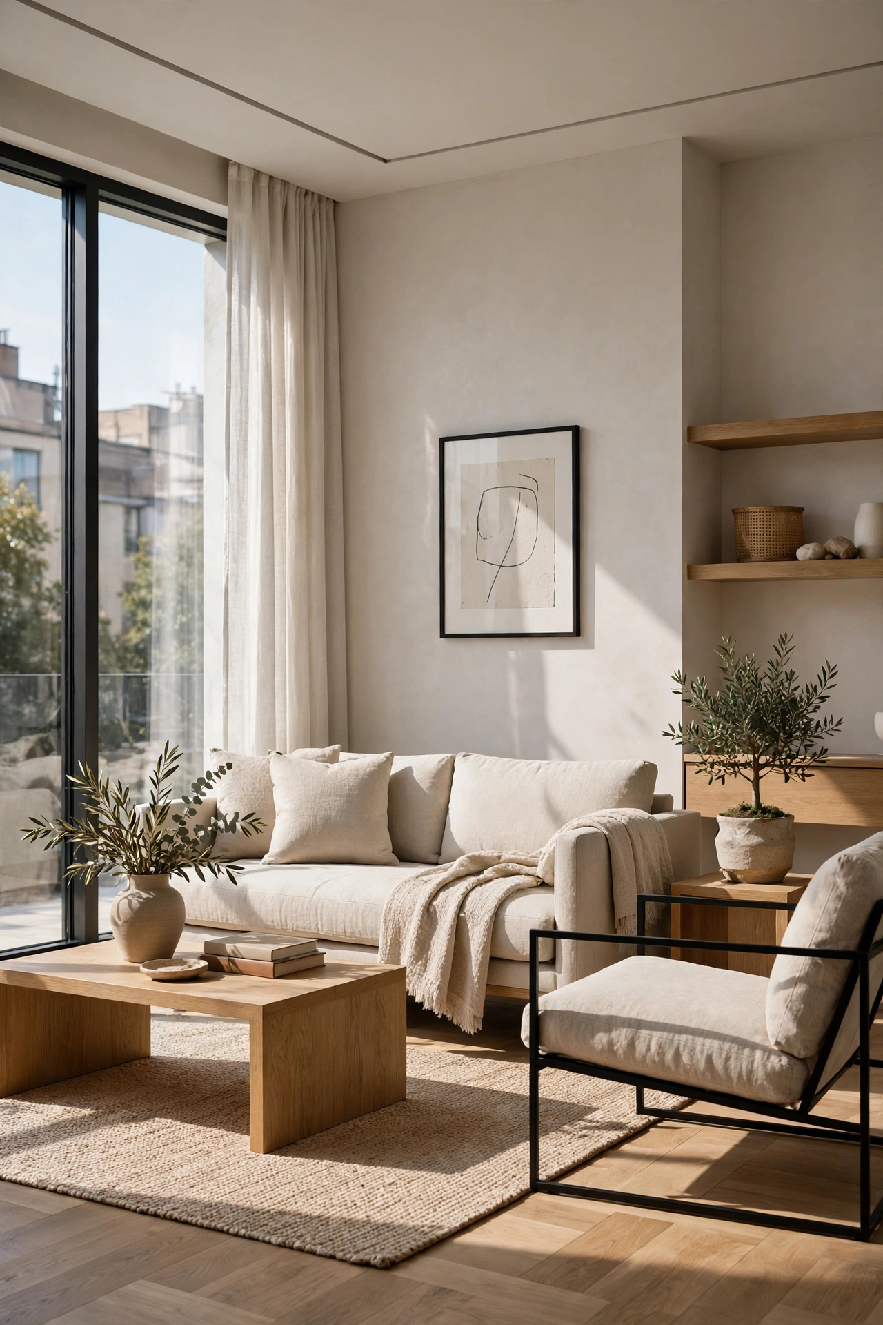 Modern apartment with clean lines