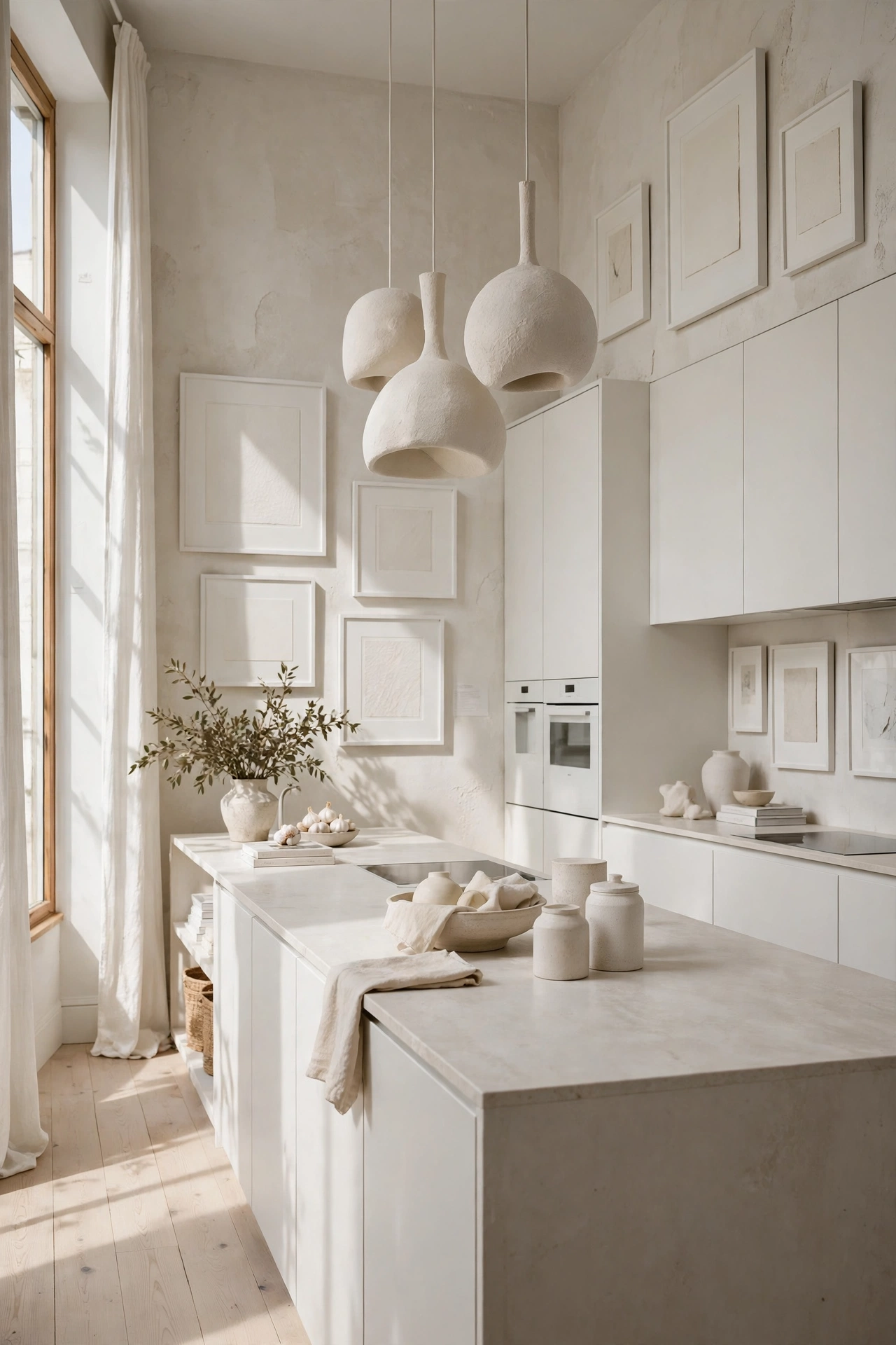 Modern kitchen with a monochrome palette