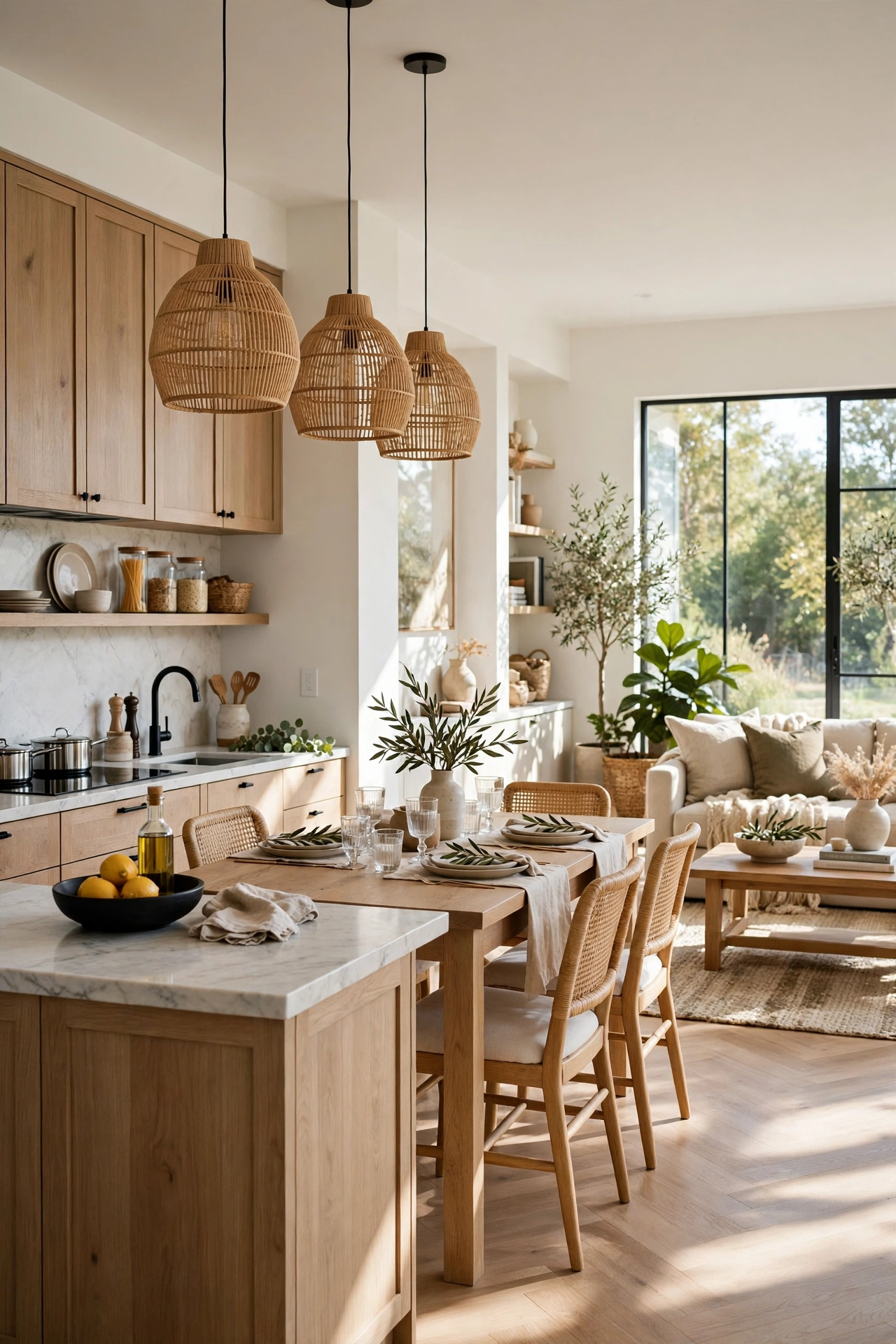 Modern kitchen with an open plan