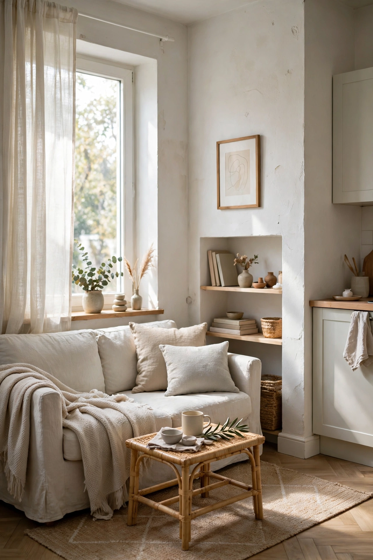 Small apartment with light colors