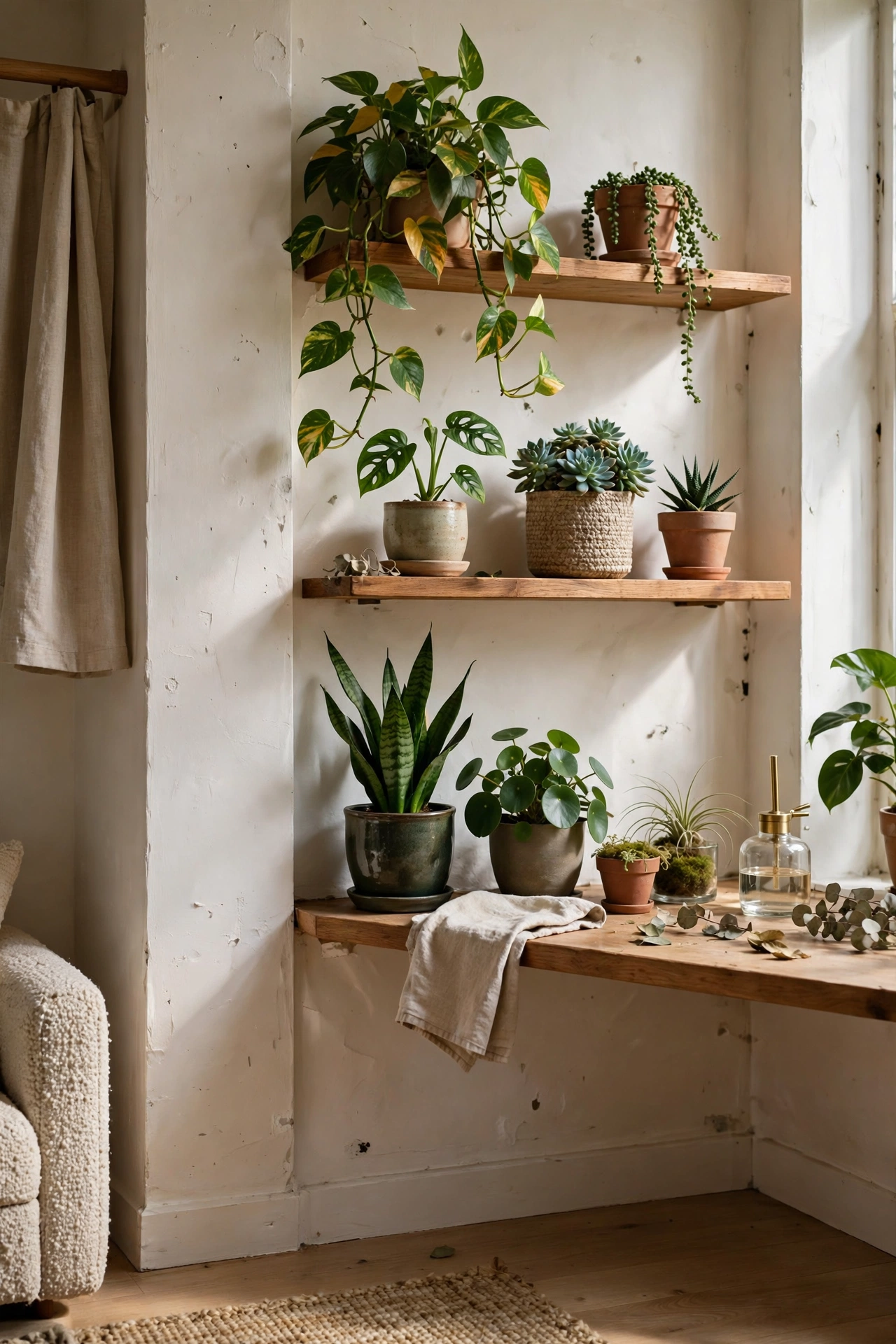 Small apartment with plants