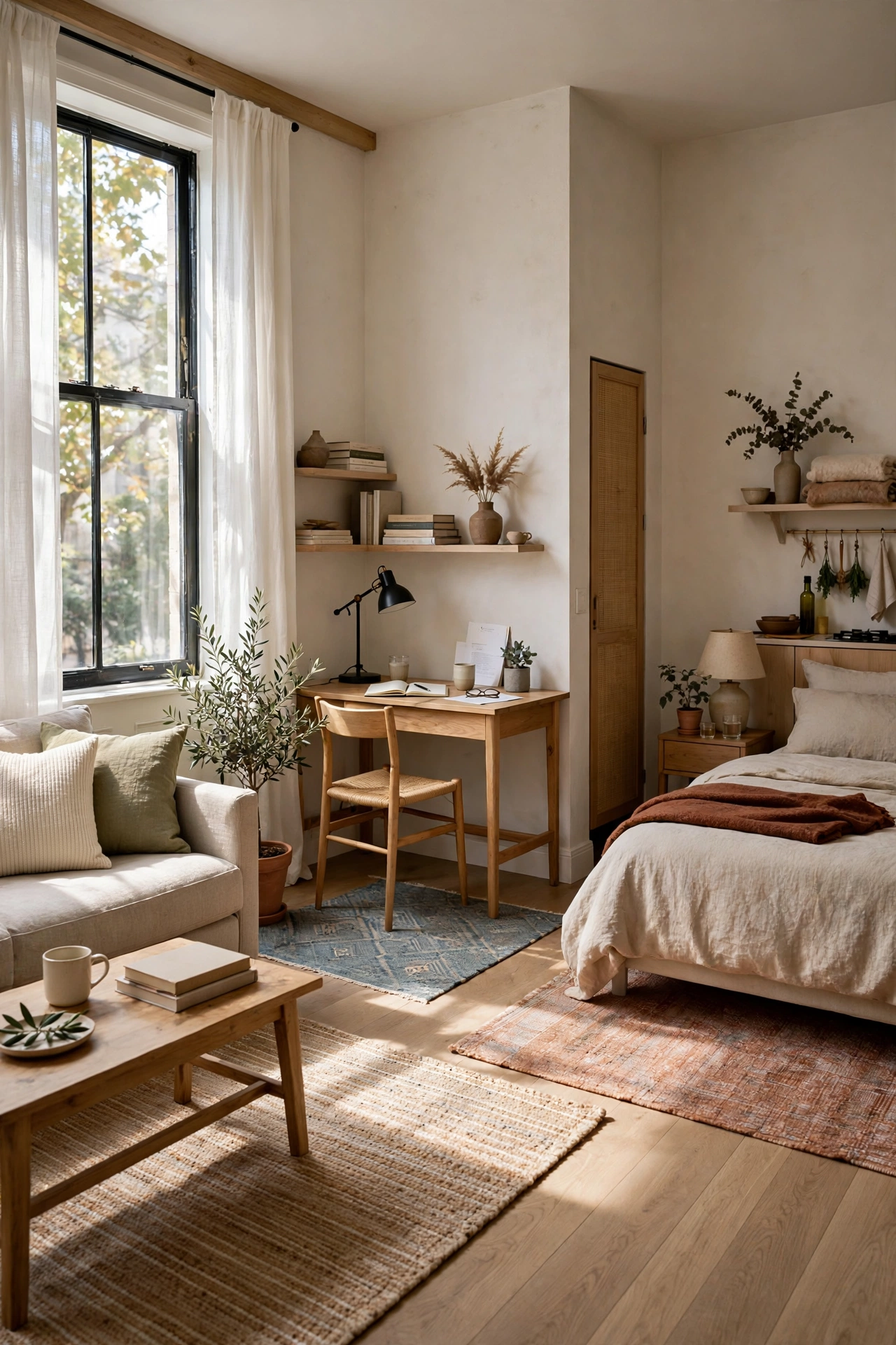 Small apartment with clear zones