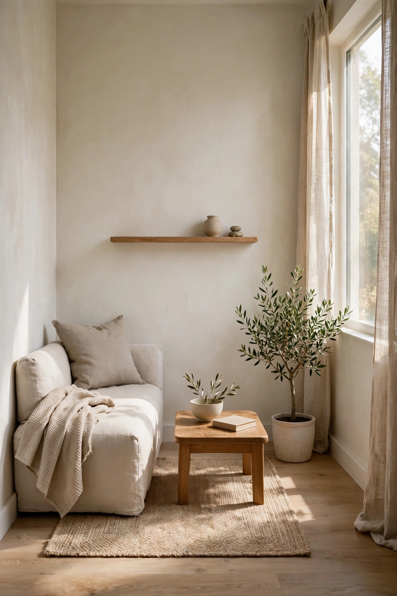 Small living room with minimal decor