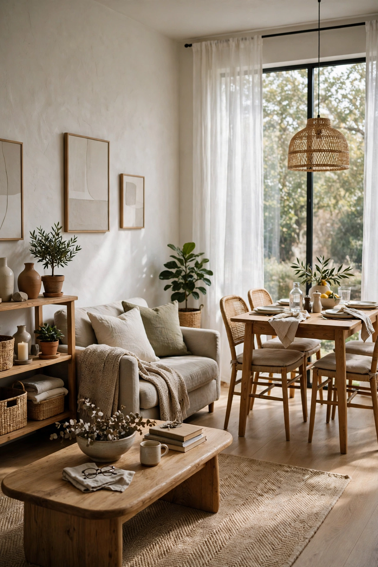 Small living room with an open layout